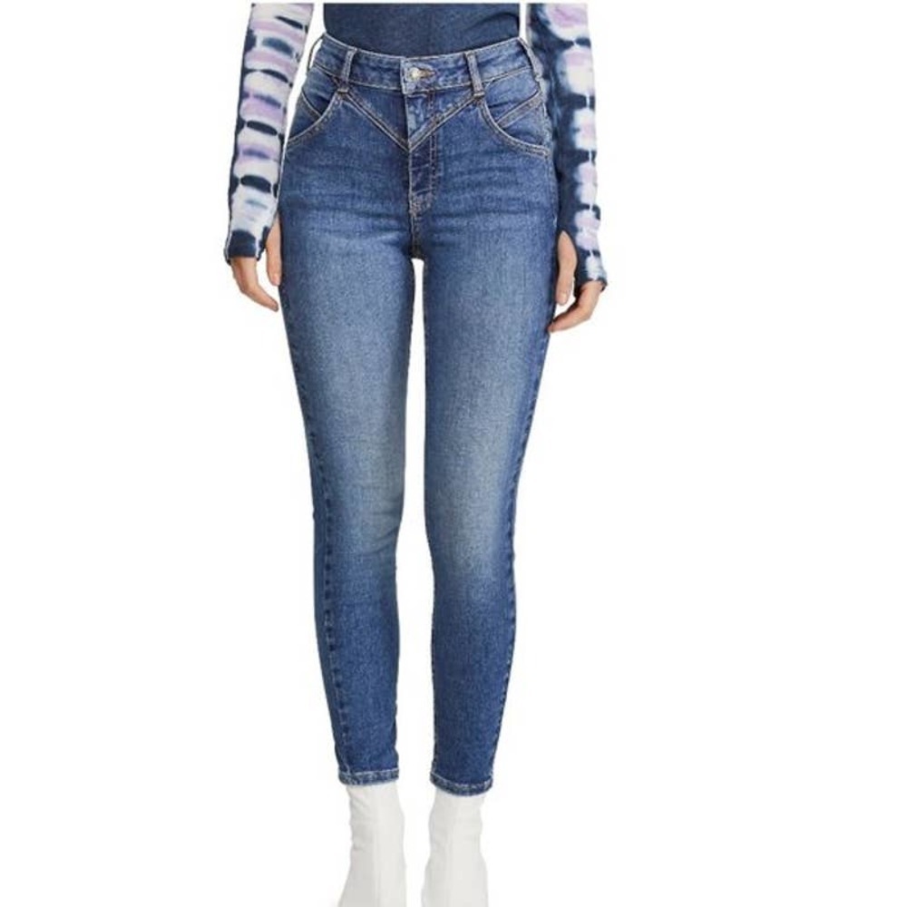 FREE PEOPLE We The Free Riley Seamed Skinny Jeans Size 28